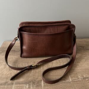 Vintage Coach Blazer Crossbody Bag Brown Leather 9830 80s 90s USA